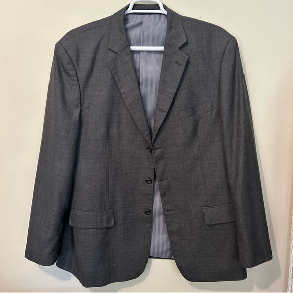 Vince Glen Plaid Suit Men’s 48L Designed In Italy Gray Pants 43 Easily Tailored - Picture 2 of 16